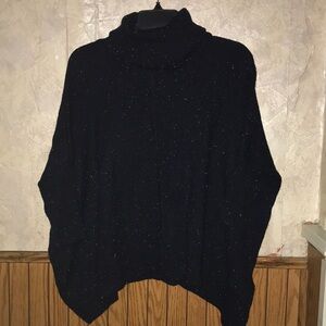 Oversized black & white loft turtleneck sweater